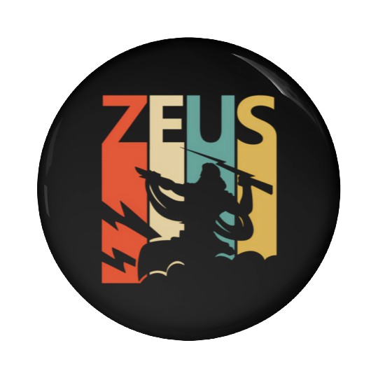 Zeus God Of Thunder - Greek Mythology Pin Buttons