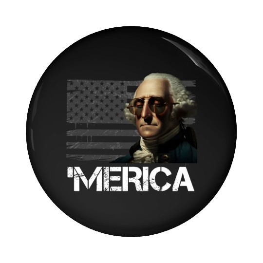 Merica George Washington Independence Day USA Pin Buttons