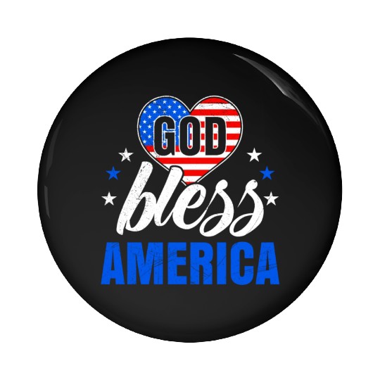 God Bless America Independence Day Party USA Pin Buttons