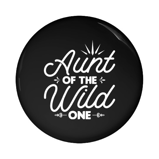 Family Auntie Aunt green Pin Buttons