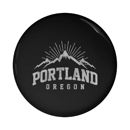 Portland Oregon Mountains Nature Outdoor Pin Buttons
