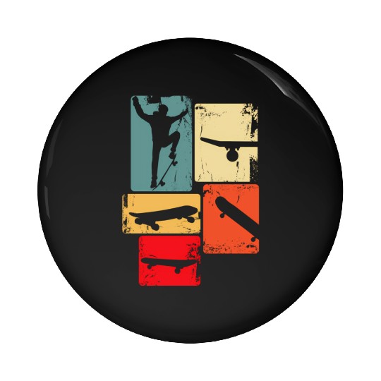 Skater Skateboarder Skateboard For Youth Pin Buttons