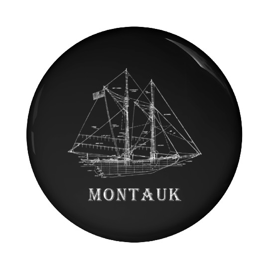 Sailboat Blueprint Montauk Ny Sailing Vacation Pin Buttons