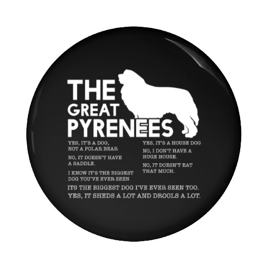 The Great Pyrenees Pin Buttons