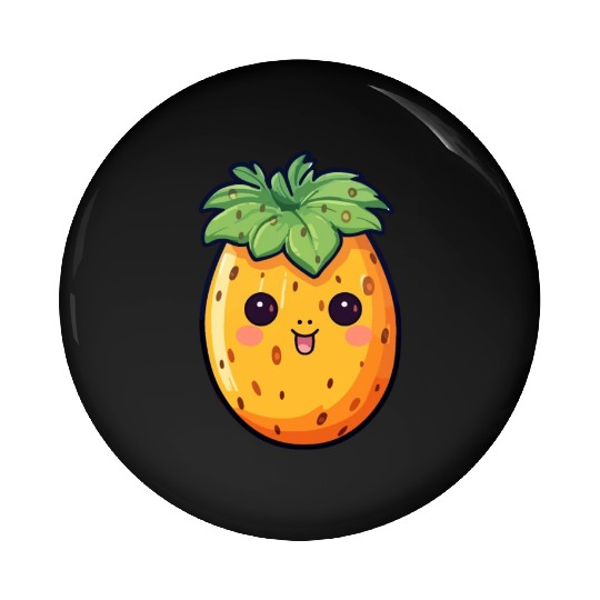 Papaya kawaii Pin Buttons