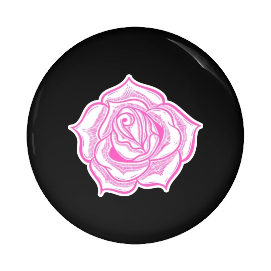 PINK AND WHITE FLOWER Pin Buttons