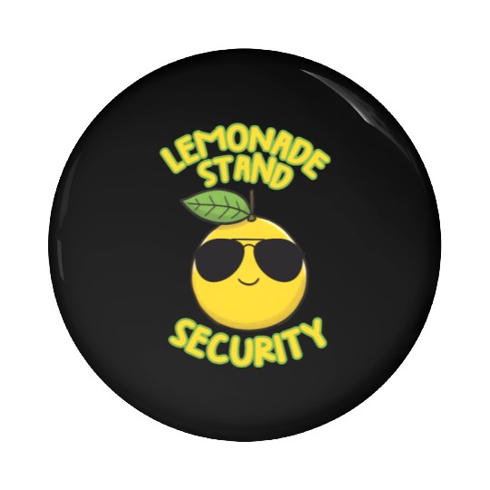 Lemonade Stand Security Cute Lemon Summer Pin Buttons