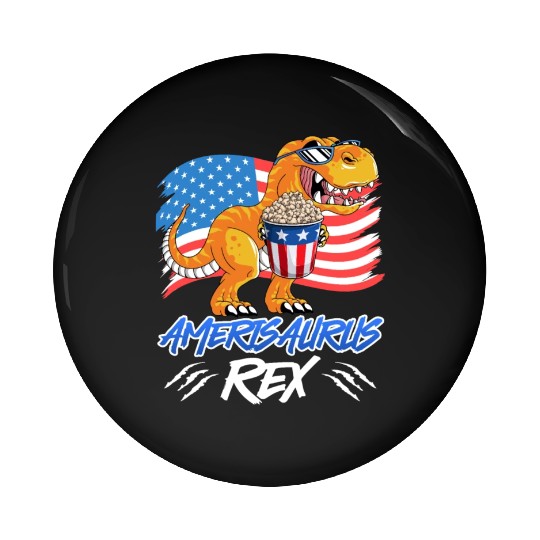 Amerisaurus Rex America Party Independence Day Pin Buttons