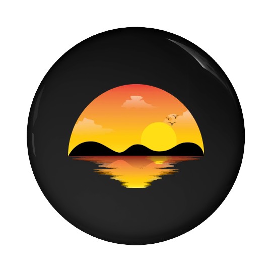 Captivating Summer Sunset Pin Buttons