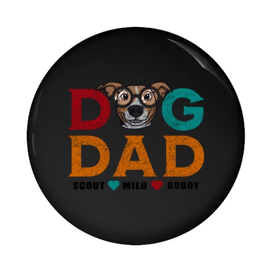 Best Dog Dad scout milo buddy Pin Buttons