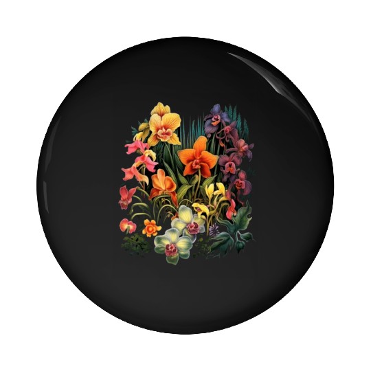 Orchids Flowers Garden Blossom Orchid Lover Pin Buttons