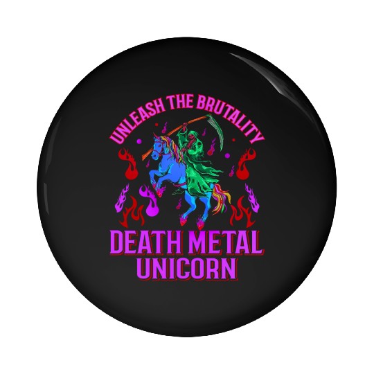 Goth Rock Satan Girl Woman Festivals Death Metal Pin Buttons