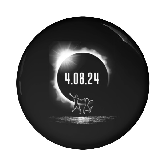 Total Solar Eclipse Kids Silhouette 4.08.24girls e Pin Buttons