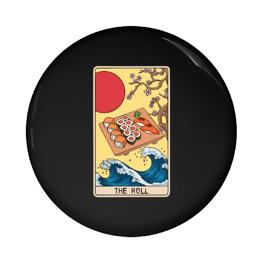 Tarot Card Reader Sushi Lover Sushi Eater Japanese Pin Buttons