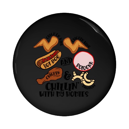 Chicken Wing Chicken Wing Hot Dog Bologna Viral So Pin Buttons