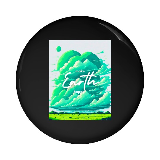 Make earth happy Pin Buttons