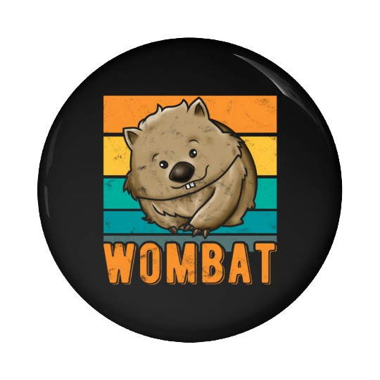Wombat Pin Buttons