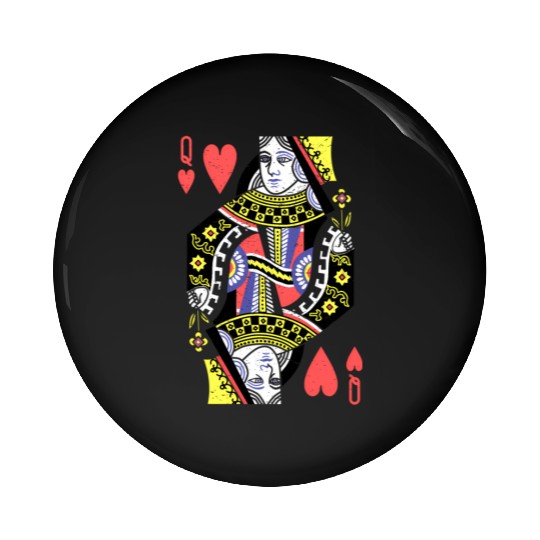 Queen Of Hearts Playing Card Halloween S Pin Buttons