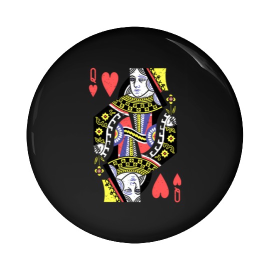 Queen Of Hearts Playing Card Halloween S Pin Buttons