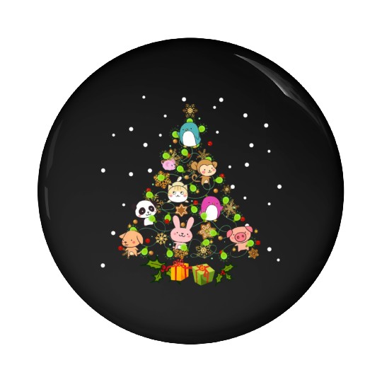 Kawaii Anime Tree Decor Winter Japanese Ornat Swea Pin Buttons