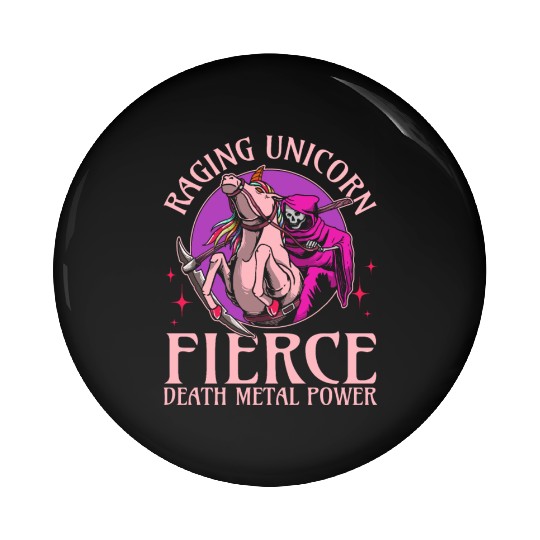 Goth Rock Satan Unicorn Festivals Death Metal Pin Buttons