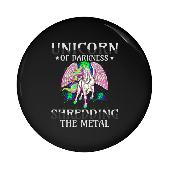 Goth Rock Satan Unicorn Festivals Death Metal Pin Buttons