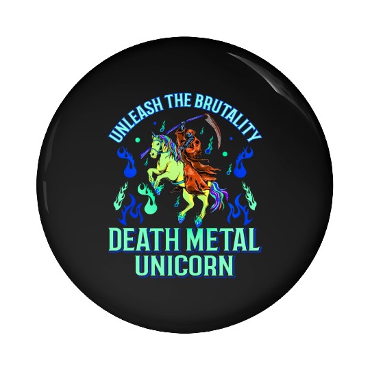 Goth Rock Satan Unicorn Festivals Death Metal Pin Buttons