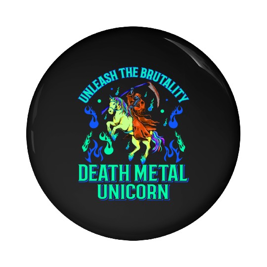 Goth Rock Satan Unicorn Festivals Death Metal Pin Buttons