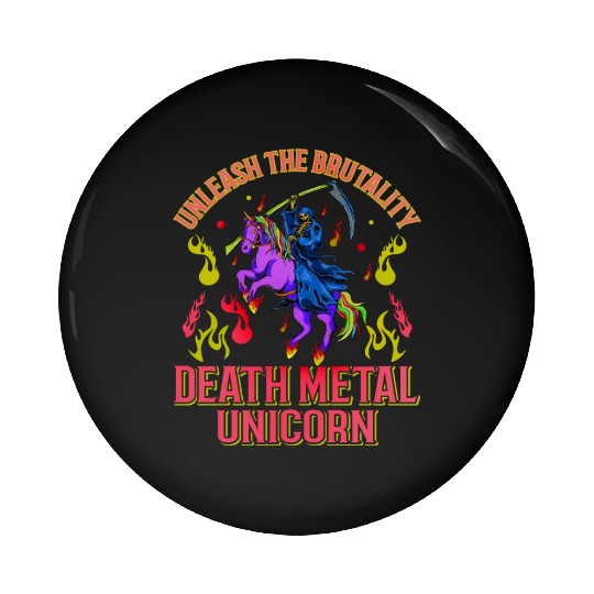 Goth Rock Satan Unicorn Festivals Death Metal Pin Buttons