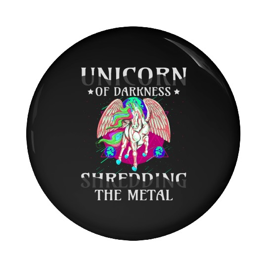 Goth Rock Satan Unicorn Festivals Death Metal Pin Buttons