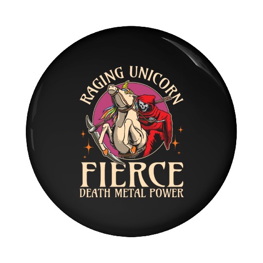 Goth Rock Satan Unicorn Festivals Death Metal Pin Buttons