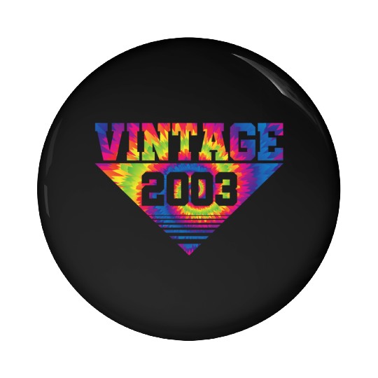 Vintage 2003 Tie Dye Splash Color Triangle Pin Buttons