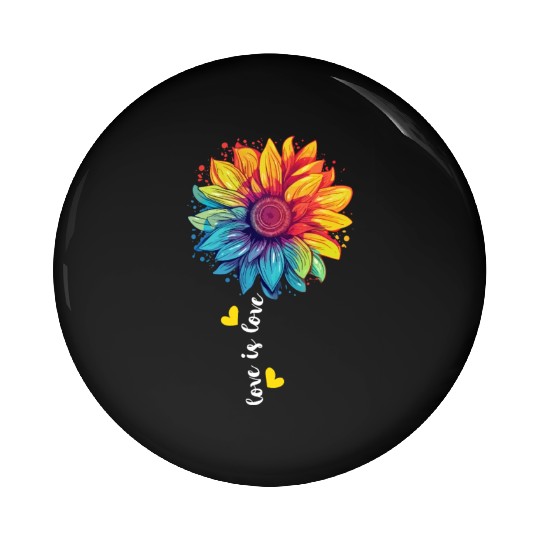 Rainbow Sunflower LGBT Community Pride Transgender Pin Buttons