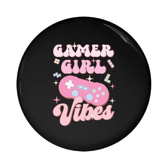 Gamer Girl Vibes, Happy Game Day Pin Buttons