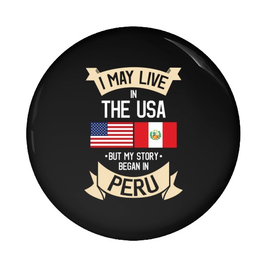 Peru American Flag Usa Peruvian Roots Pin Buttons