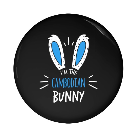 I'M The Cambodian Bunny Ears Cambodia Easter Sunda Pin Buttons