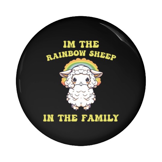 I'm The Rainbow Sheep Animal Lover LGBT Community Pin Buttons