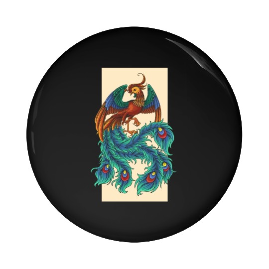 Design vector Illustration of Phoenix Pin Buttons