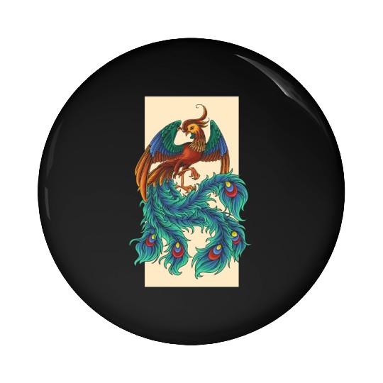 Design vector Illustration of Phoenix Pin Buttons