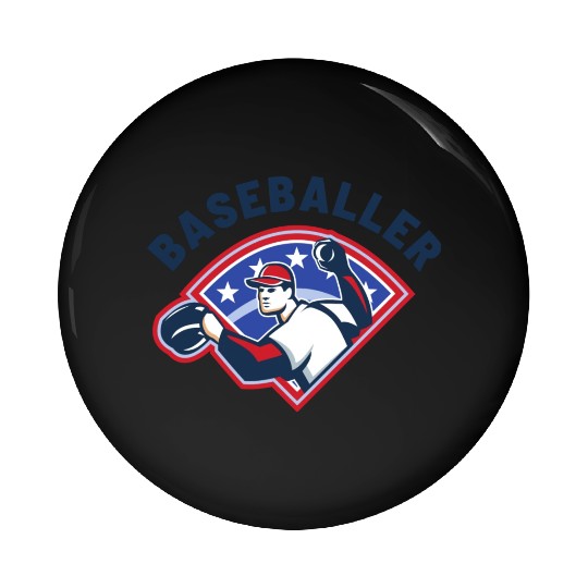 Baseballer Baseball Pitcher Sports Club Player Pin Buttons