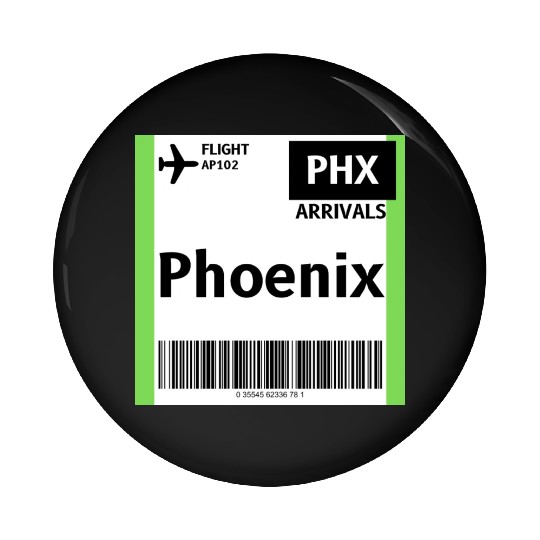 airplane ticket phoenix Pin Buttons