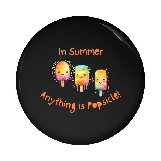 In Summer, Anything is Popsicle Pin Buttons