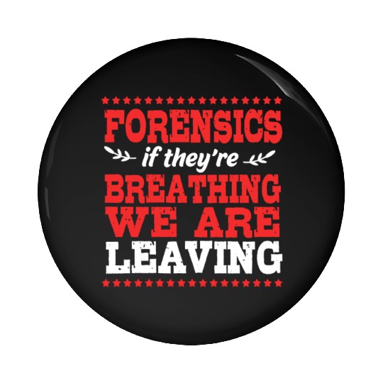 Crime Detective Investigator Forensic Science Pin Buttons