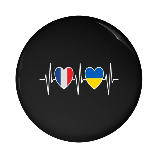 France T ShirtFrance And Ukraine Pin Buttons