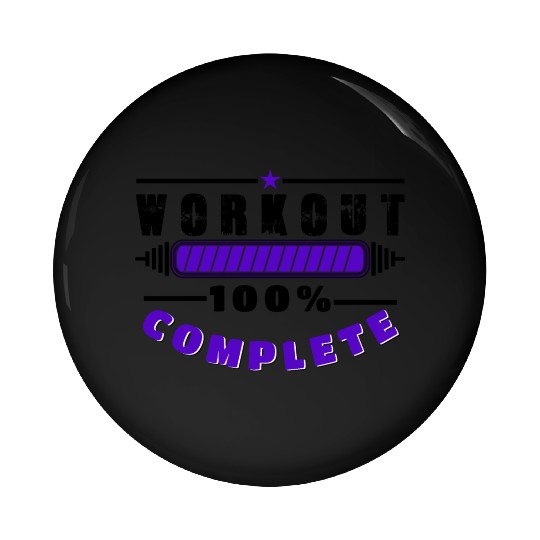 Gym Workout 100% complete Pin Buttons