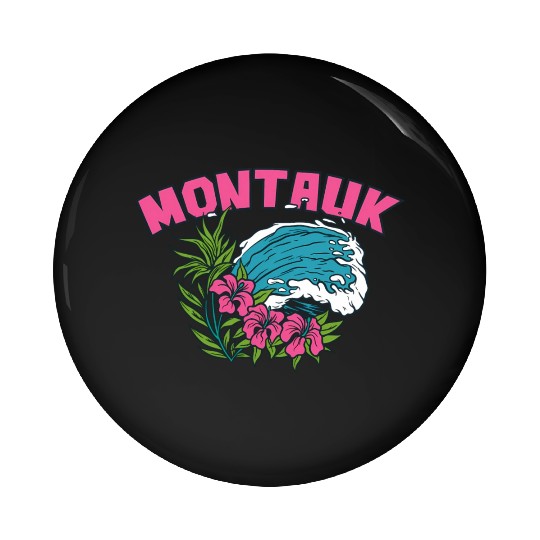 Montauk New York Summer Nyc Tropical Montaukett Pin Buttons