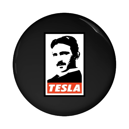 Nikola Tesla Pin Buttons