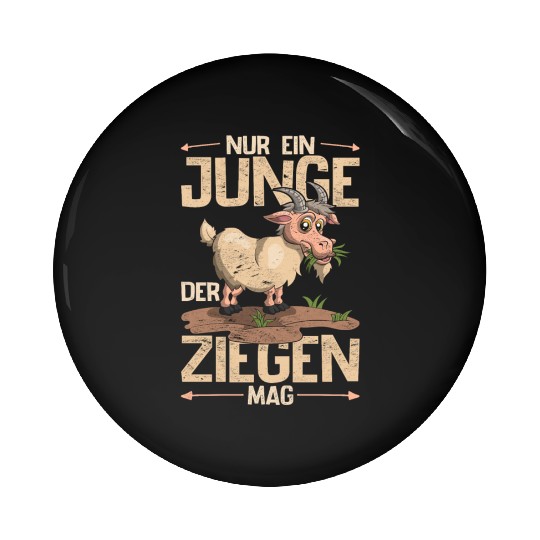 Just a boy who likes goats farm animal goat Pin Buttons