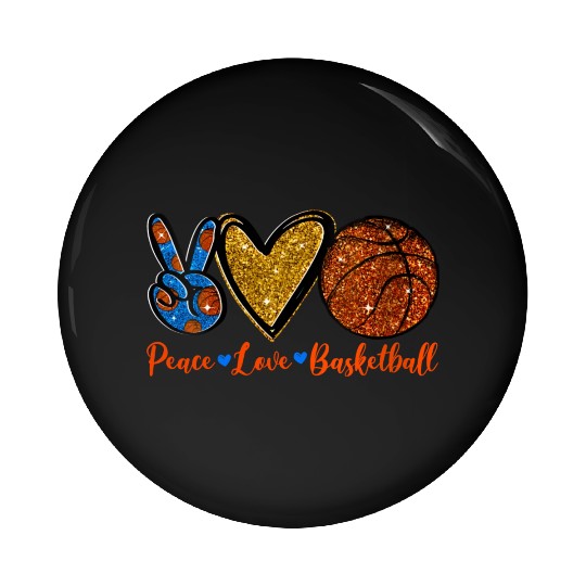 Peace Love Basketball Cute Sports Lover Pin Buttons