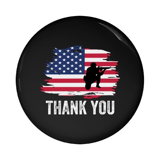 Thank You Us Flag Memorial Day Pin Buttons